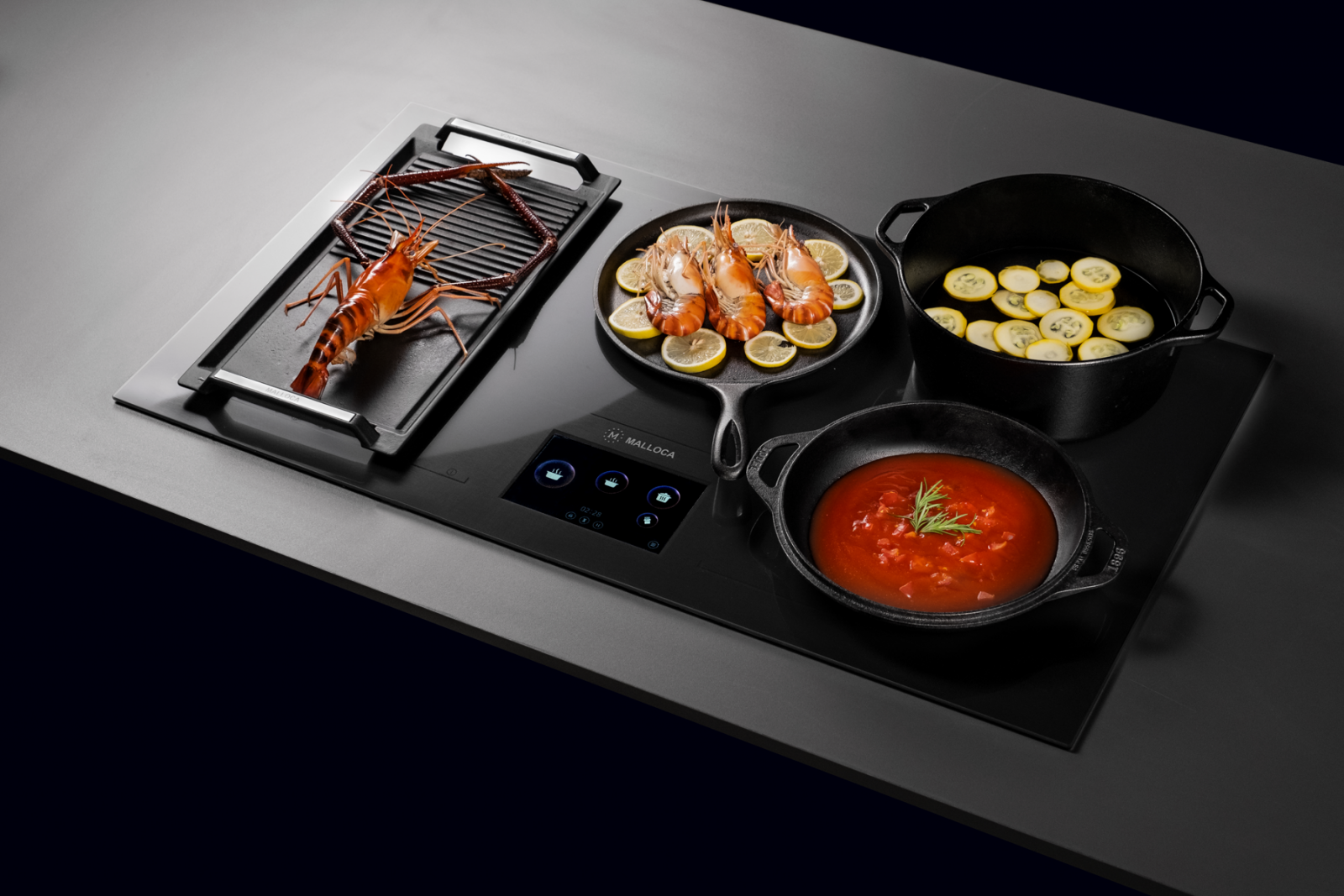 Bếp từ chế độ nấu đa điểm Malloca Skylux MH-92TFT